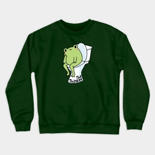 The Thinker Frog Meme Crewneck Sweatshirt